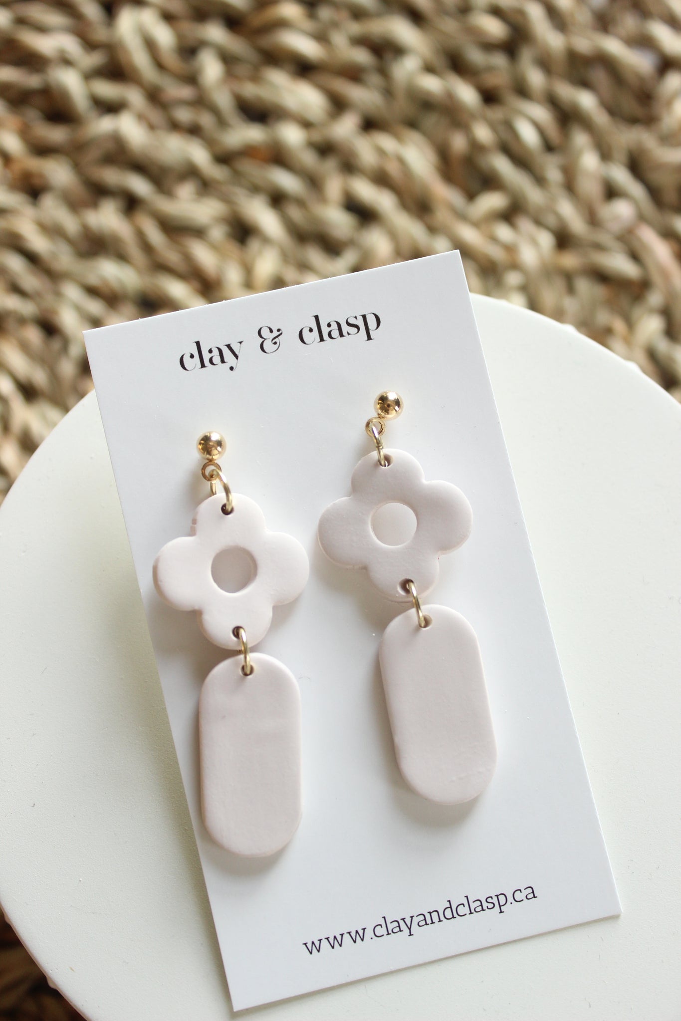Medium Drop Earrings  Light Mauve + Poppy Donut + Medium Pill – Clay &  Clasp