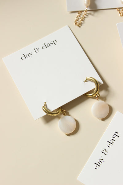 Small Drop Earrings | Brass + Elements Collection